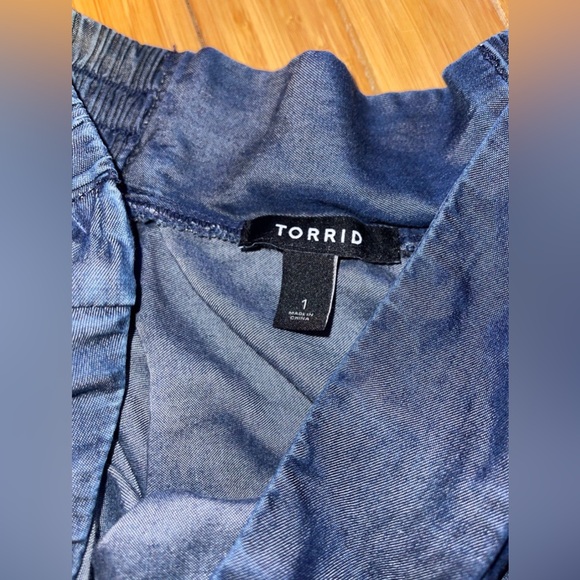 Torrid Mini Chambray Skater Skirt - Picture 2 of 3